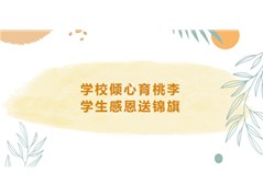 学校倾心育桃李 学生感恩送锦旗—民慧艺术学生向学校赠送锦旗